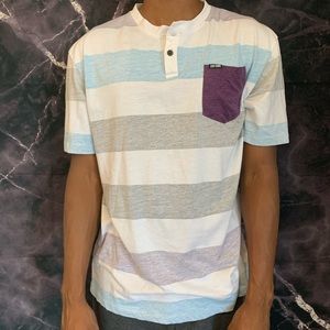 Zoo York Men’s Button Up Tee Shirt Extra Large